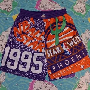 Mitchell & Ness 1995 All Star Game Phoenix Suns All Over Print Jersey Shorts